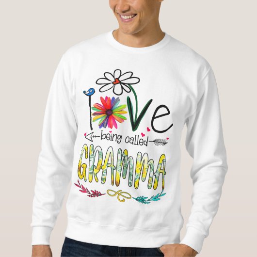 Ich Liebe heißt Gramma Sonnenblume Sonnenmütter Sweatshirt (Vorderseite)