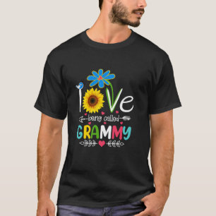 Ich Liebe heißt Grammy Funny Sonnenblume Mutter T-Shirt
