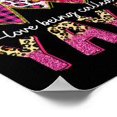 Ich Liebe heißt Yaya Oma Valentine Mütter Poster (Ecke)