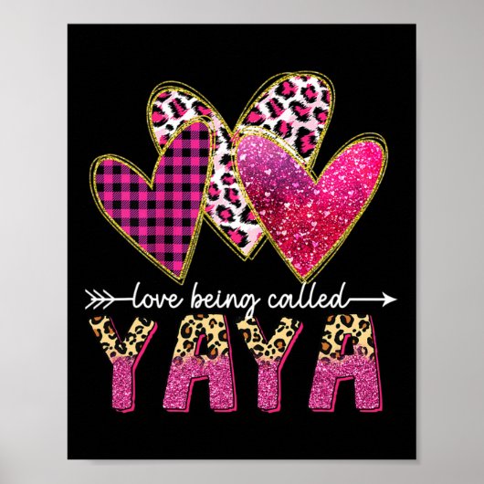 Ich Liebe heißt Yaya Oma Valentine Mütter Poster (Vorne)