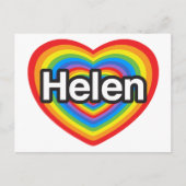 Ich Liebe Helen. Ich Liebe dir Helen. Herz Postkarte (Vorderseite)