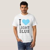 Ich Liebe hellblau T-Shirt (Vorne ganz)