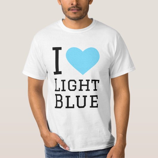 Ich Liebe hellblau T-Shirt (Vorderseite)