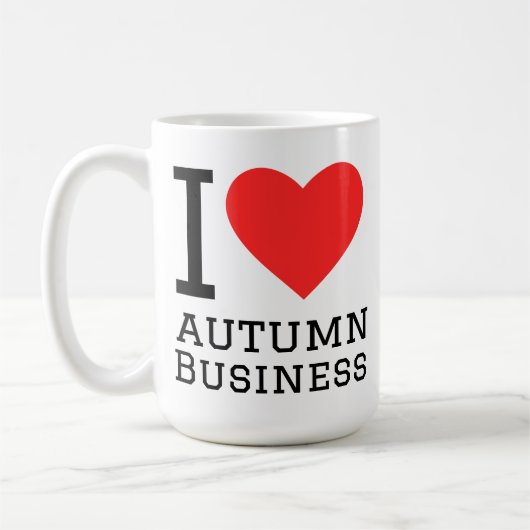 Ich liebe Herbst-Outfit Kaffeetasse (Links)