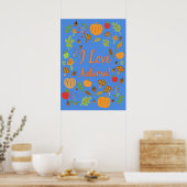 Ich Liebe Herbst! Poster (Küche)