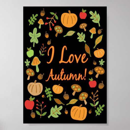 Ich Liebe Herbst! Poster (Vorne)
