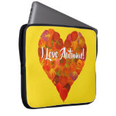 Ich Liebe Herbst!—Red Aspen Leaf Herz 1 Laptopschutzhülle (Vorne Rechts)