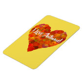 Ich Liebe Herbst!—Red Aspen Leaf Herz 1 Magnet (Linke Seite)