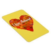 Ich Liebe Herbst!—Red Aspen Leaf Herz 1 Magnet (Rechte Seite)