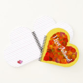 Ich Liebe Herbst!—Red Aspen Leaf Herz 1 Notizblock (Innenseite)