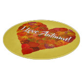 Ich Liebe Herbst!—Red Aspen Leaf Herz 1 Schneidebrett (Ecke)