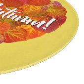 Ich Liebe Herbst!—Red Aspen Leaf Herz 1 Schneidebrett (Ecke)