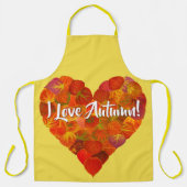 Ich Liebe Herbst!—Red Aspen Leaf Herz 1 Schürze (Vorderseite)