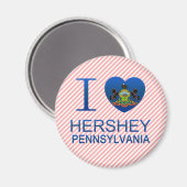 Ich liebe Hershey, PA Magnet (Vorderseite/Rückseite)