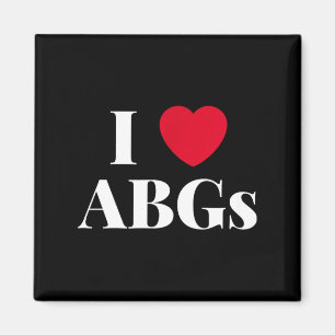 Ich liebe Herz Abgs T-Shirt-Geschenk Valentinstag Magnet