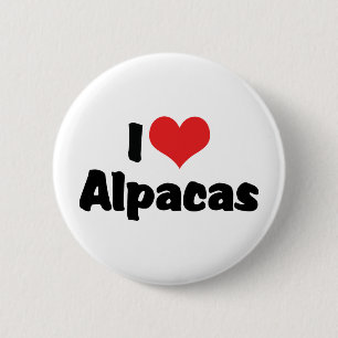 Ich liebe Herz-Alpakas Button