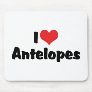 Ich liebe Herz Antilope Mousepad