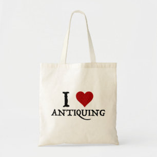 Ich liebe (Herz) Antiquitäten Tragetasche