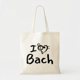 Ich liebe Herz Bach Klassische Musik Schwarzer Tex Tragetasche