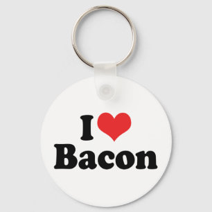 Ich liebe Herz Bacon - Baconliebhaber Schlüsselanhänger