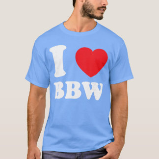 Ich liebe Herz BBW und reife Sey Frauen Retro T-Shirt