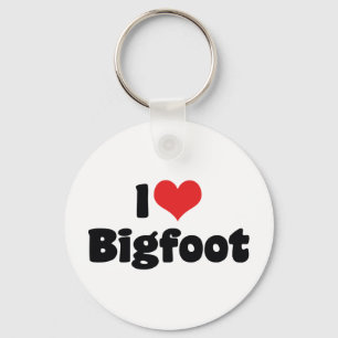 Ich liebe Herz Bigfoot Sasquatch Yeti Schlüsselanhänger