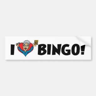 Ich Liebe Herz Bingo! - Bingo Lovers Autoaufkleber