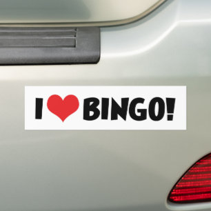 Ich Liebe Herz Bingo! - Bingo Lovers Autoaufkleber