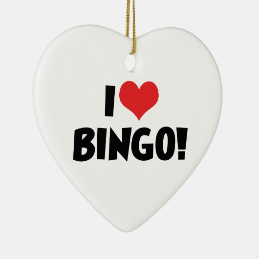 Ich Liebe Herz Bingo! - Bingo Lovers Keramik Ornament (Rechts)