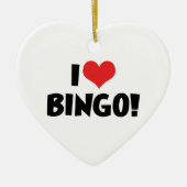 Ich Liebe Herz Bingo! - Bingo Lovers Keramik Ornament (Vorne)