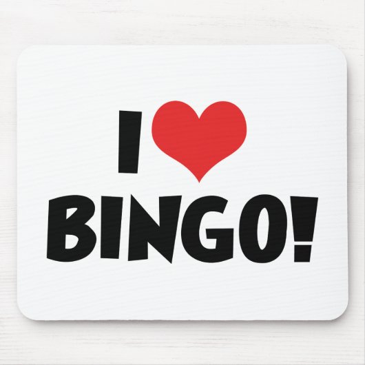 Ich Liebe Herz Bingo! - Bingo Lovers Mousepad (Vorne)