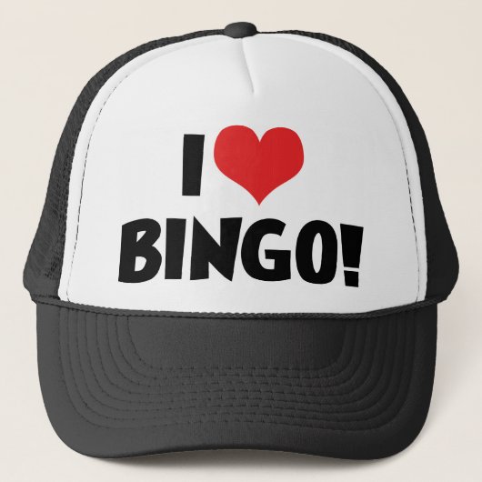 Ich Liebe Herz Bingo! - Bingo Lovers Truckerkappe (Vorderseite)