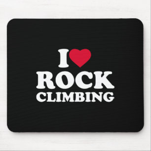 Ich liebe Herz Bouldering Kletterin Kletterer Mousepad