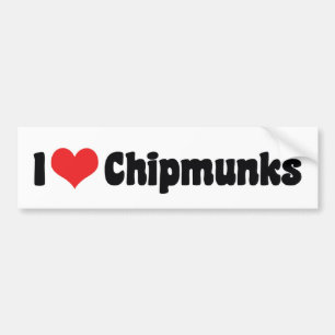 Ich liebe Herz Chipmunks - Chipmunk Liebhaber Autoaufkleber