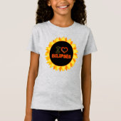Ich Liebe Herz Eclipses Sonnenastronomie Kinder T-Shirt (Vorderseite)