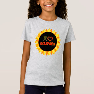 Ich Liebe Herz Eclipses Sonnenastronomie Kinder T-Shirt