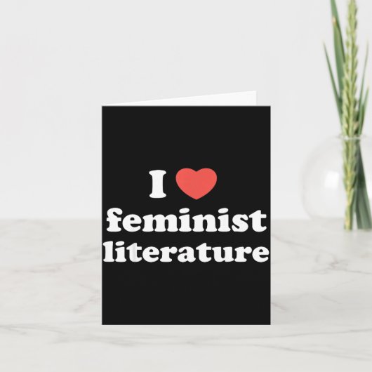 Ich liebe Herz Feministische Literatur  Karte (Vorderseite)