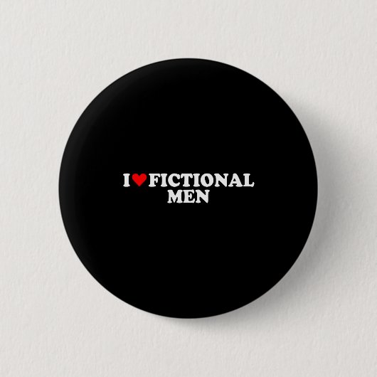 Ich liebe Herz Fiktive Männer Einfach Süß Lustig L Button (Vorderseite)