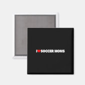 Ich liebe (Herz) Fußball-Mamas Magnet (Vorderseite/Rückseite)