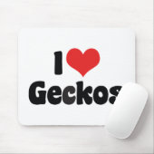 Ich liebe Herz-Geckos Mousepad (Mit Mouse)