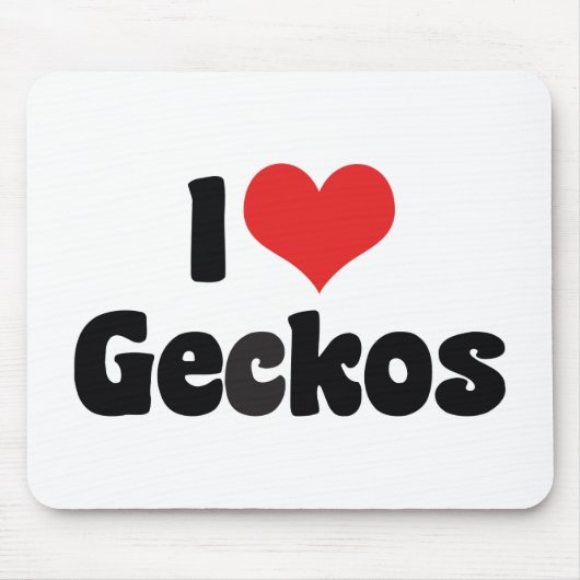 Ich liebe Herz-Geckos Mousepad (Vorne)