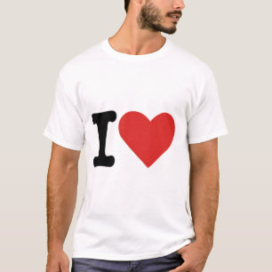 Ich liebe Herz Grafik-Ikonisches Minimalistisches T-Shirt