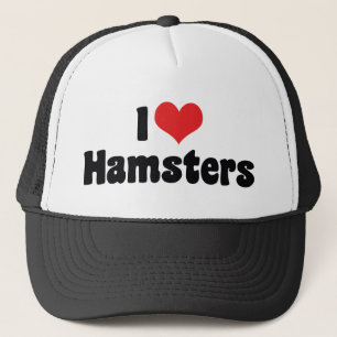 Ich liebe Herz-Hamster Truckerkappe