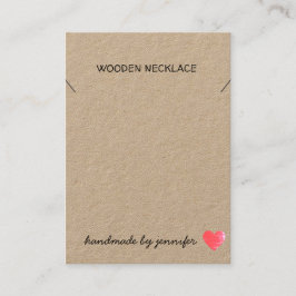 Ich Liebe Herz Handmade by Name Necklace Inhaber N Visitenkarte