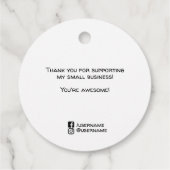 Ich Liebe Herz Handmade by Name Red Heart Einfach Geschenkanhänger (Rückseite)