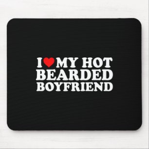 Ich liebe Herz heißer bärtiger Freund einfach süß Mousepad