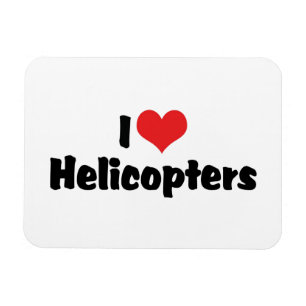 Ich liebe Herz Hubschrauber Magnet