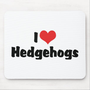 Ich liebe Herz-Igel Mousepad