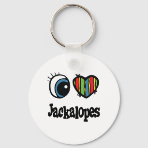 Ich liebe (Herz) Jackalopes Schlüsselanhänger