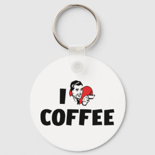 Ich liebe Herz Kaffee - Java Kaffeeliebhaber Schlüsselanhänger